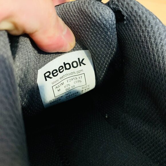 BRAND NEW  REEBOK MEN'S LEATHER WITH MICROWEB ATHLETIC OXFORDS - STEEL TOE - Picture 3 of 11